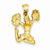14k Gold Cheerleader Pendant, Stylish Pendants for Necklace
