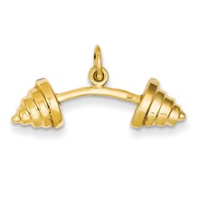 14k Gold Barbell Charm hide-image