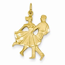 14k Gold Square Dancers Charm hide-image