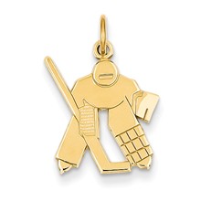 14k Gold Hockey Goalie Charm hide-image