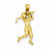 14k Gold Female Golfer pendant, Fine Pendants for Necklace