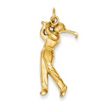 14k Gold Male Golfer Charm hide-image