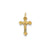 INRI Diamond-cut Crucifix Charm in 14k Gold
