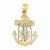 14k Gold Two-tone Mariners Cross pendant, Exquisite Pendants for Necklace