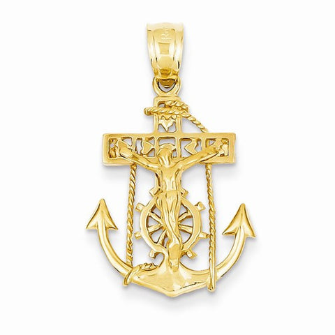 14k Gold Mariners Cross pendant, Fine Pendants for Necklace