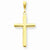 14k Gold Polished Cross Pendant, Alluring Pendants for Necklace