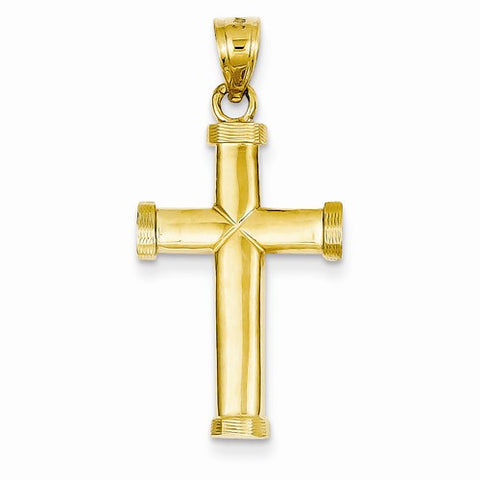 14k Gold Polished Latin Cross pendant, Appealing Pendants for Necklace