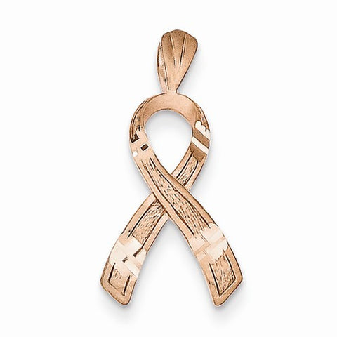 14k Rose Gold Awareness pendant, Delightful Pendants for Necklace