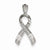 14k White Gold Awareness pendant, Fine Pendants for Necklace