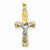 14k Gold Two-tone Crucifix pendant, Pretty Pendants for Necklace