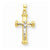 14k Gold Two-tone Crucifix Pendant, Stylish Pendants for Necklace