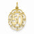 14k Gold #50 in Oval Pendant, Pendants for Necklace