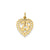 25 in a Heart Charm in 14k Gold