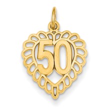 14k Gold 50 in Heart Charm hide-image