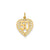 50 in Heart Charm in 14k Gold