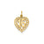 16 in a Heart Charm in 14k Gold