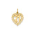 21 in Heart Charm in 14k Gold