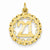 14k Gold #21 in Circle Pendant, Pendants for Necklace