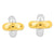 10k Two Tone X Post Earrings