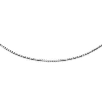 14K White Gold Box Chain