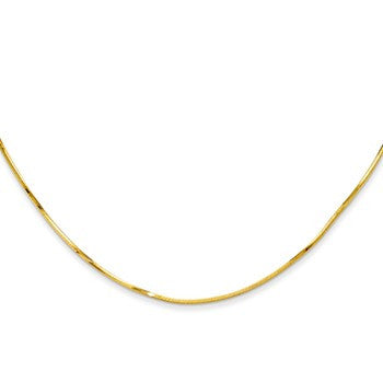 14K Yellow Gold Sided Snake Chain