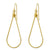 14k Yellow Gold Polished Large Teardrop Dangle Earrings
