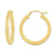 14k Yellow Polished & Dia Cut Hoop, Jewelry Earrings