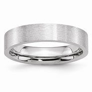 Cobalt Flat Satin 5mm Wedding Band