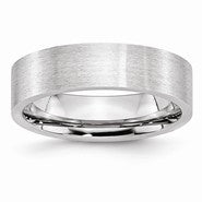 Cobalt Flat Satin 6mm Wedding Band