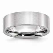 Cobalt Flat Satin 7mm Wedding Band