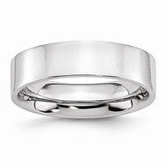 Cobalt Flat Polished 6mm Wedding Band