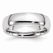 Cobalt Polished 6mm Wedding Band