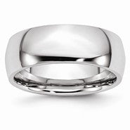 Cobalt Polished 8mm Wedding Band
