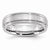 Cobalt Satin and Polished Ridged Edge 6mm Wedding Band