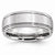Cobalt Satin and Polished Ridged Edge 8mm Wedding Band