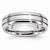 Cobalt Polished and Satin Grooved 6mm Wedding Band