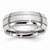 Cobalt Polished and Satin Grooved 8mm Wedding Band