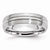 Cobalt Satin and Polished Grooved 6mm Wedding Band