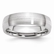 Cobalt with Sterling Silver Inlay Satin 6mm Wedding Band