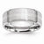 Cobalt with Sterling Silver Inlay Polished & Satin Beveled Edge 8mm Wedding Band
