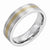 Cobalt Chromium with 14k Yellow Gold Gold Inlay Satin 6mm Wedding Band