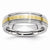 Cobalt with 14k Gold Inlay Satin and Polished 6mm Wedding Band