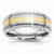 Cobalt with 14k Gold Inlay Satin and Polished 8mm Wedding Band