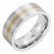 Cobalt Chromium with 14k Yellow Gold Gold Inlay Satin 8mm Wedding Band