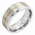 Cobalt Chromium with 14k Yellow Gold Gold Inlay Satin/Polish 8mm Wedding Band