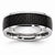 Cobalt with Black Carbon Fiber Inlay 8mm Polished Wedding Band