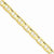 14K Yellow Gold Concave Anchor Chain Bracelet