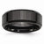 Ceramic Beveled Edge, Black Faceted 8mm Polished Wedding Band
