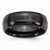 Ceramic Black 8mm Brushed and Polished Wedding Band