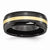 Ceramic Black with 14k Inlay 8mm Polished Wedding Band